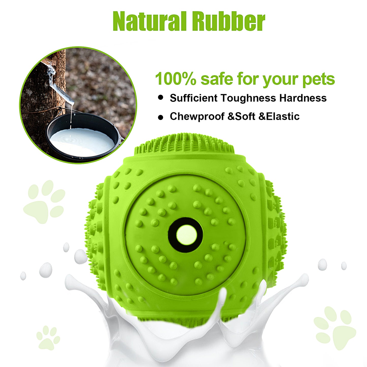 Dog Chew Toys, Dog Toys for Aggressive Chewers Large Breed, Multifunctional Teeth Cleaning and Gum Massage, Tough Dog Toys with Natural Rubber for Large and Medium Small Dog